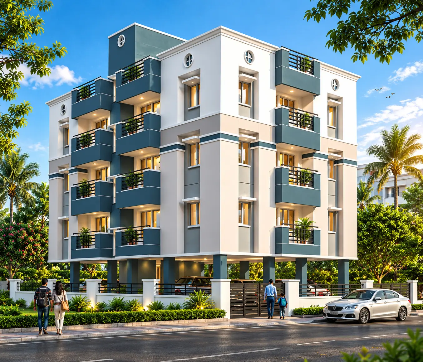 Building Apartments by Indu Housing